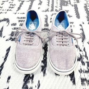 Vans Gray Herringbone Skate Shoes, Women's Size 6